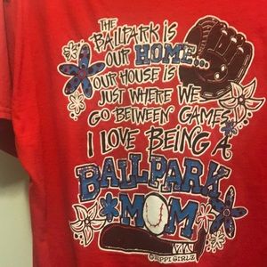 Ballpark Mom ladies size medium tee